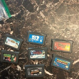 Nintendo Game Boy Advance Cartridge Collection! - Mario! Gumby! Black and Blue
